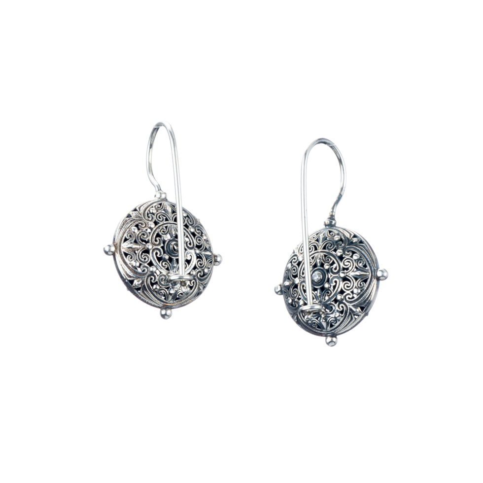 Kallisto Round earrings in oxidized silver 925