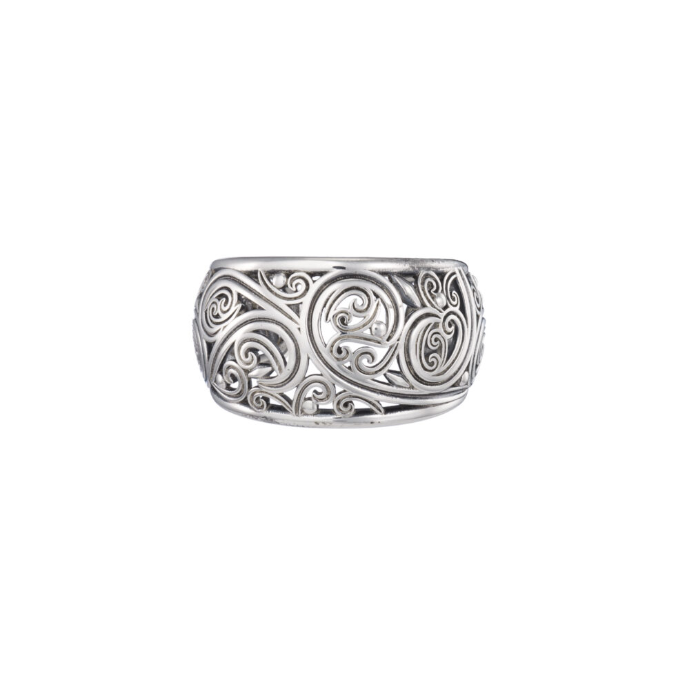 Kallisto Ring in oxidized silver 925