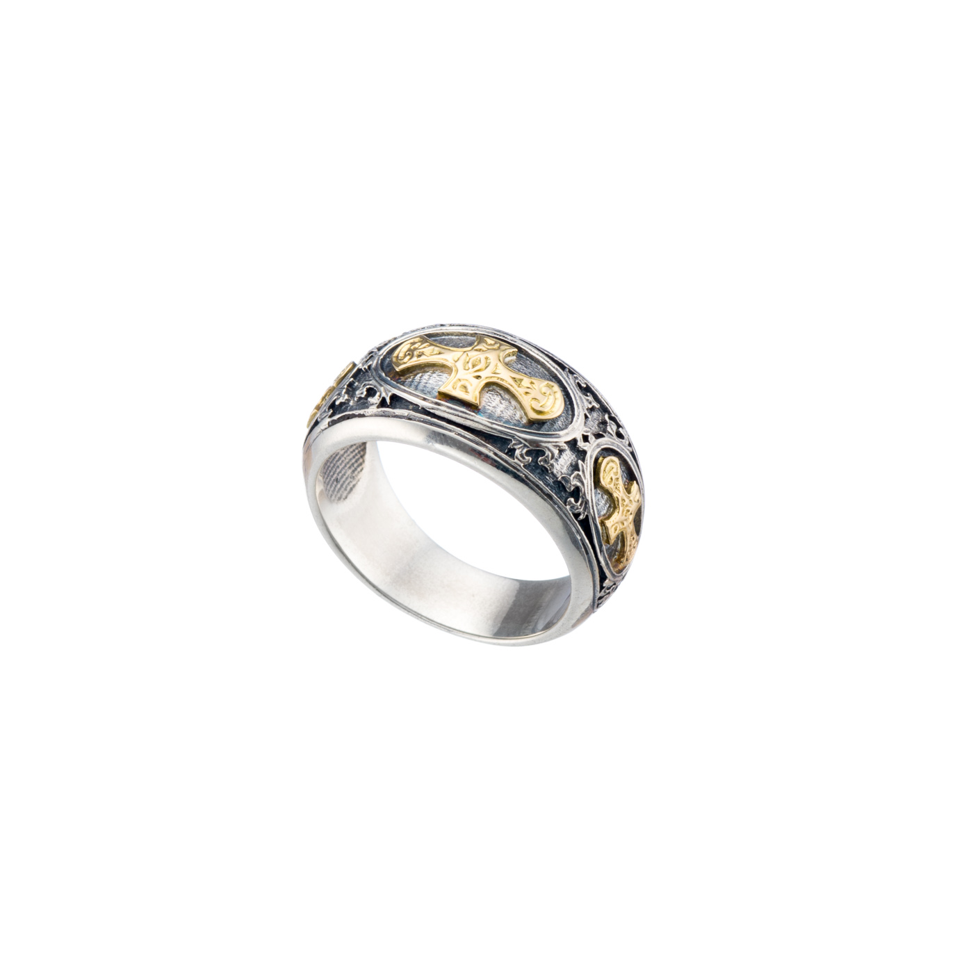 Patmos Ring in 18K Gold and Sterling Silver