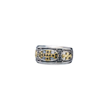 Patmos Ring in 18K Gold and Sterling silver with rubies - Image 3