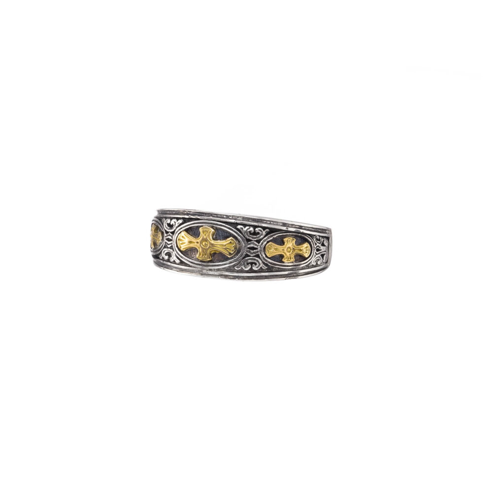 Patmos band Ring in 18K Gold and Sterling Silver