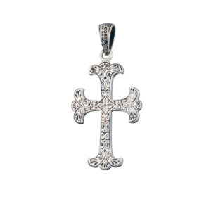Byzantine cross in 18K Gold and Sterling Silver - Image 2