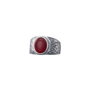 Classic Ring in Sterling Silver with semi precious stone - Image 3