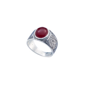 Classic Ring in Sterling Silver with semi precious stone - Image 2