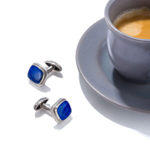 Classic Cufflinks in Sterling Silver with lapis