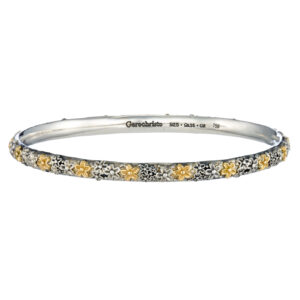 Wild Flowers Anthemis bangle bracelet in 18K Gold and Sterling Silver