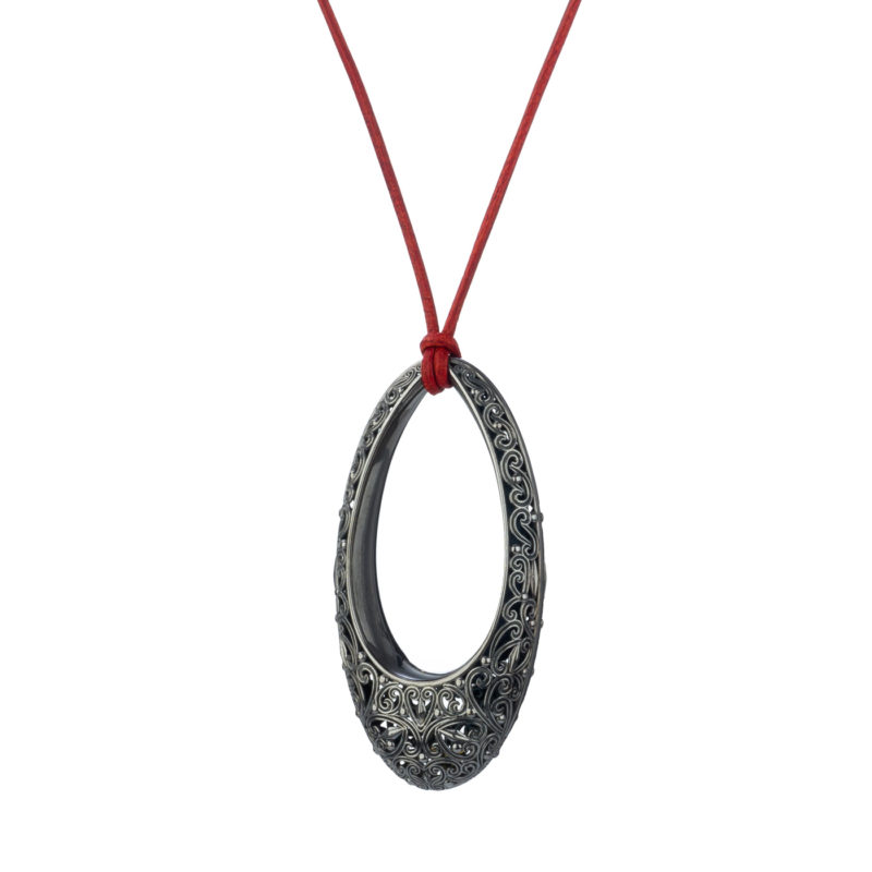 Kallisto necklace in Black plated silver 925