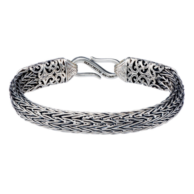 Erotokritos wide Bracelet in Sterling Silver - Image 2