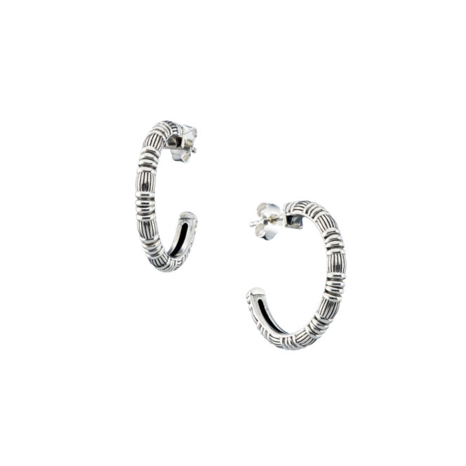 Kassandra Hoops in Sterling silver