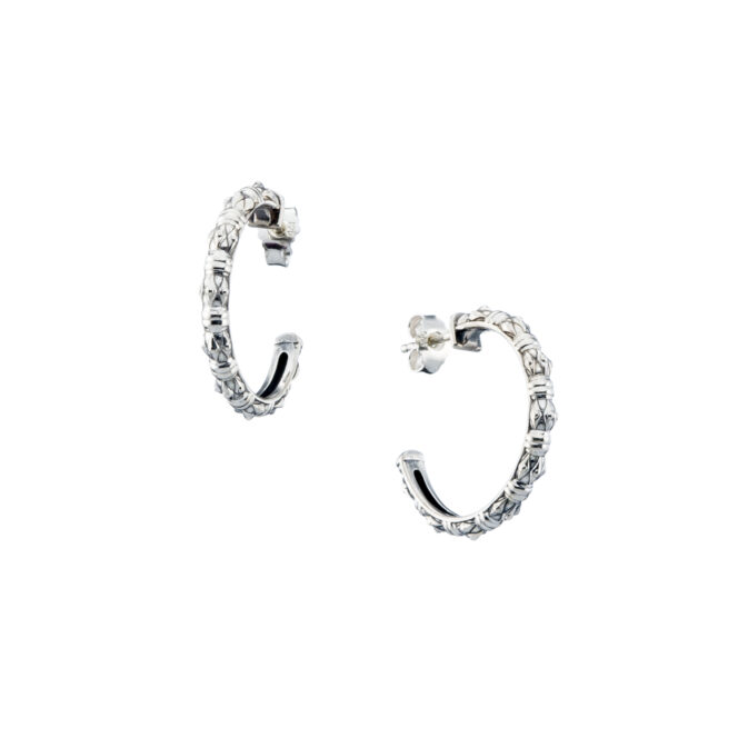 Kassandra Hoops in Sterling silver