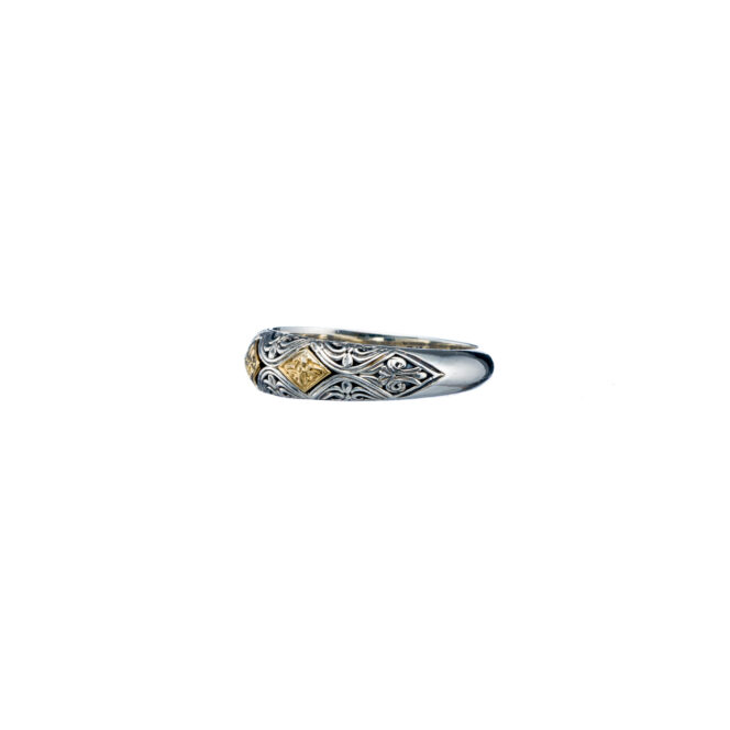 Erotokritos Band ring in 18K Gold and Sterling silver - Image 4