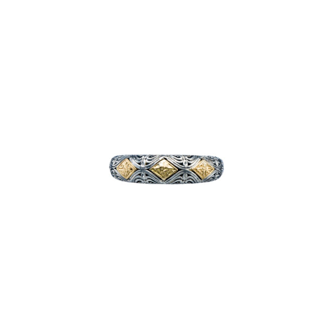 Erotokritos Band ring in 18K Gold and Sterling silver - Image 3