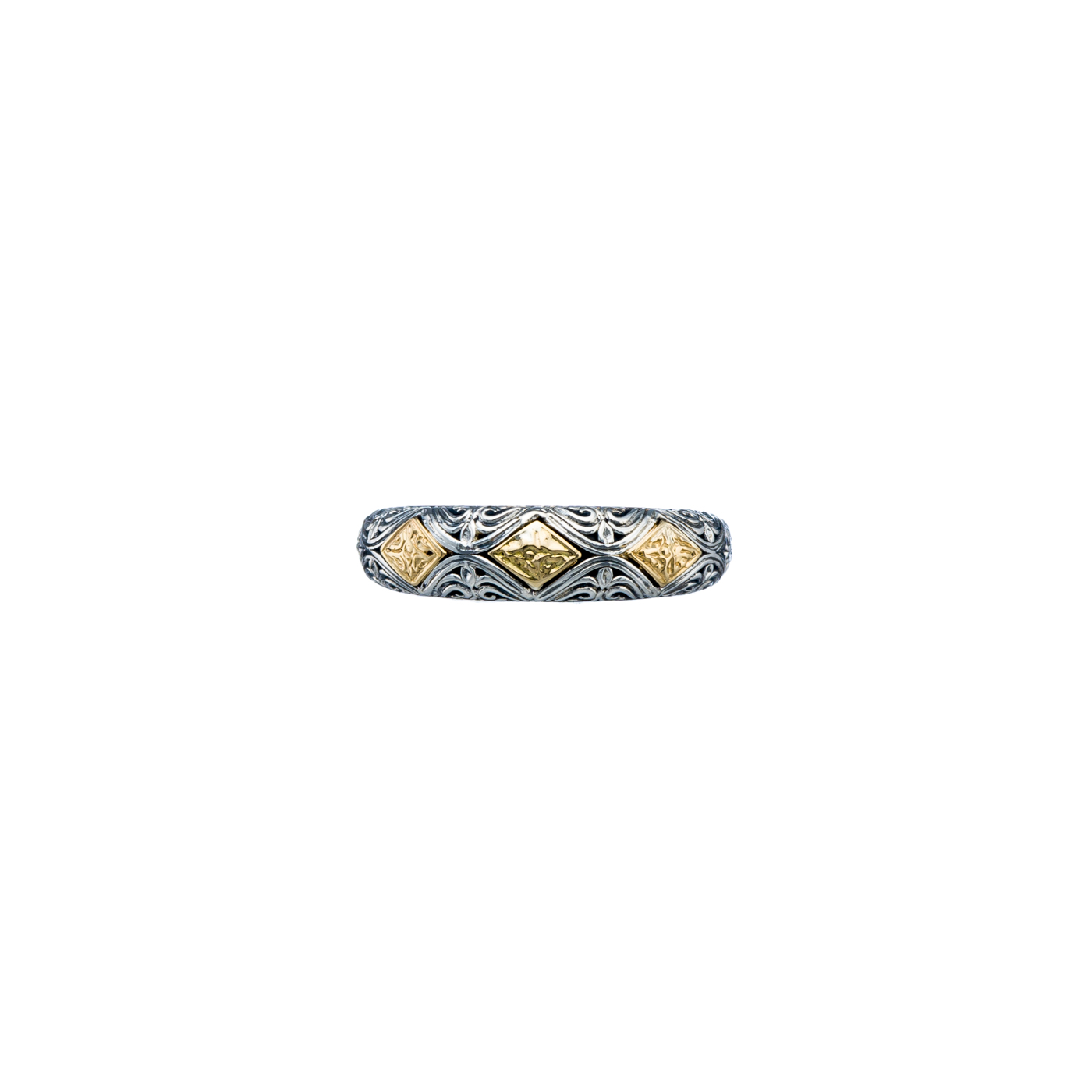 Band ring in 18K Gold & Sterling silver