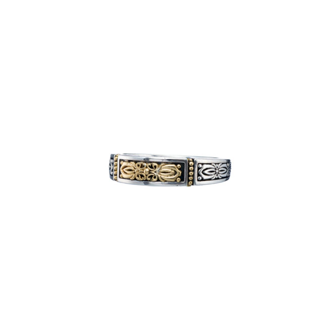 Erotokritos band ring in 18K Gold and Sterling silver - Image 3