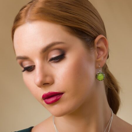Aegean colors big round earrings in sterling silver