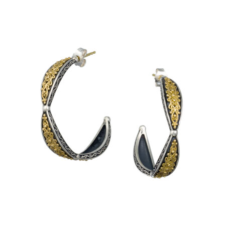Aretousa Hoops Earrings in 18K Gold and Sterling Silver - Image 3