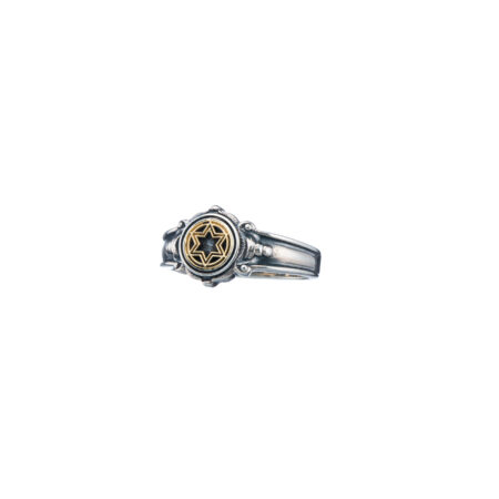 Symbol star of David ring in 18K Gold and Sterling silver - Image 4