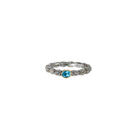 Eden's Garden Band Ring in Sterling silver with Gold K18 and Oval Gemstone - Image 6