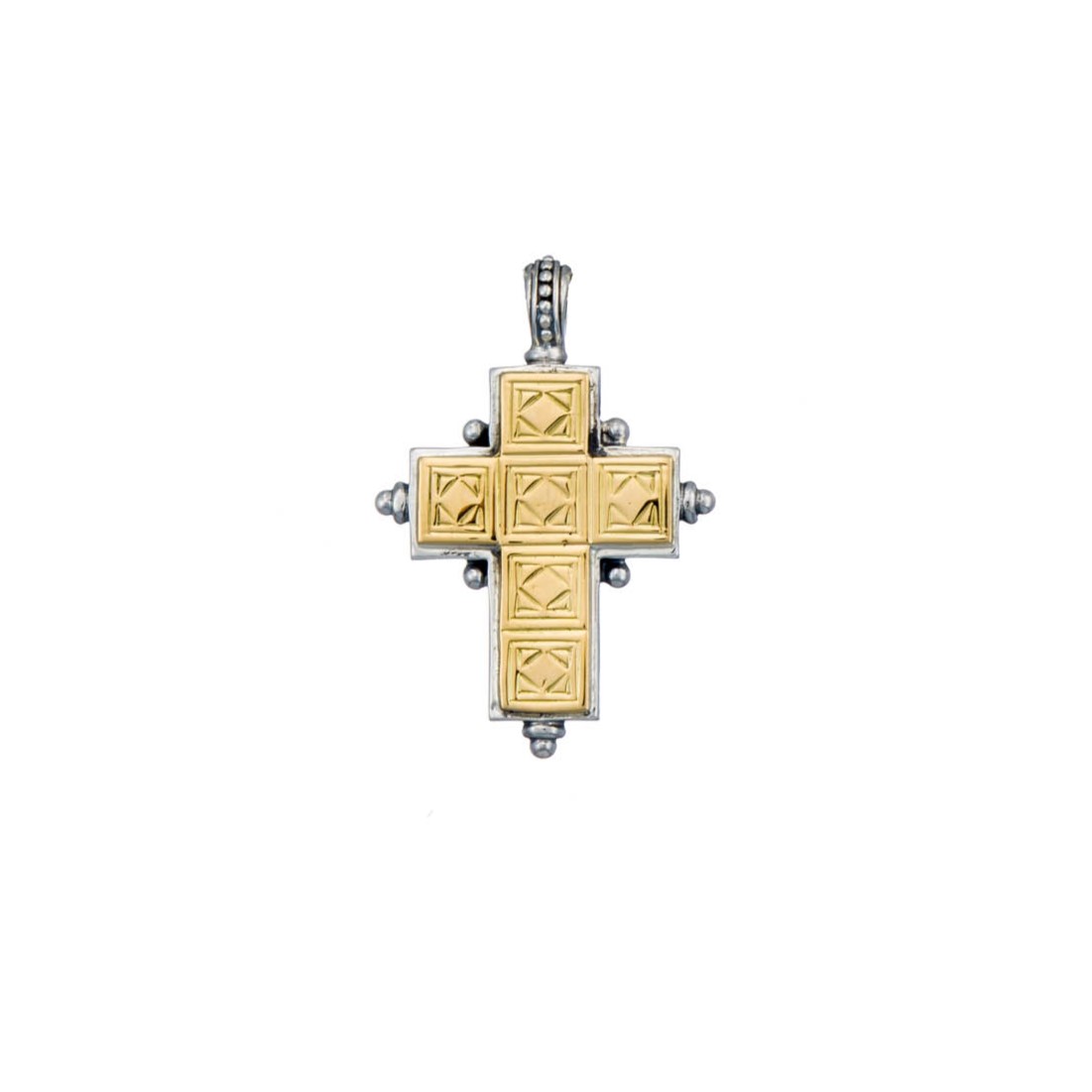 Cross in 18K Gold and Sterling Silver