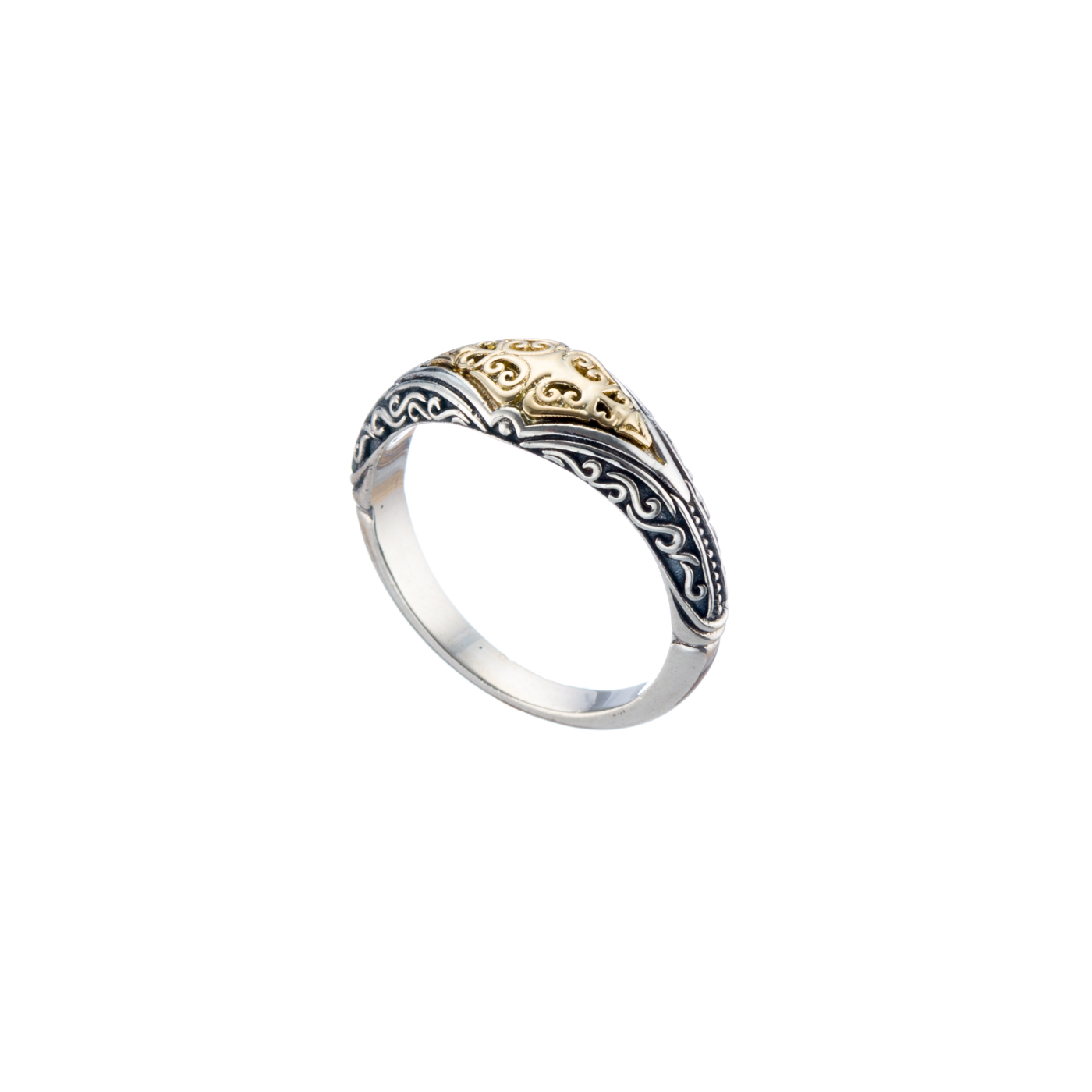 Aretousa ring in 18K Gold and Sterling Silver