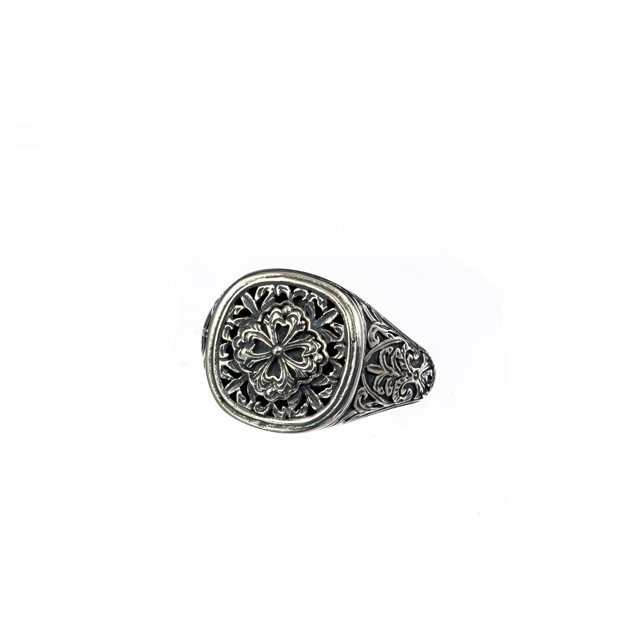 Byzantine ring in Sterling silver