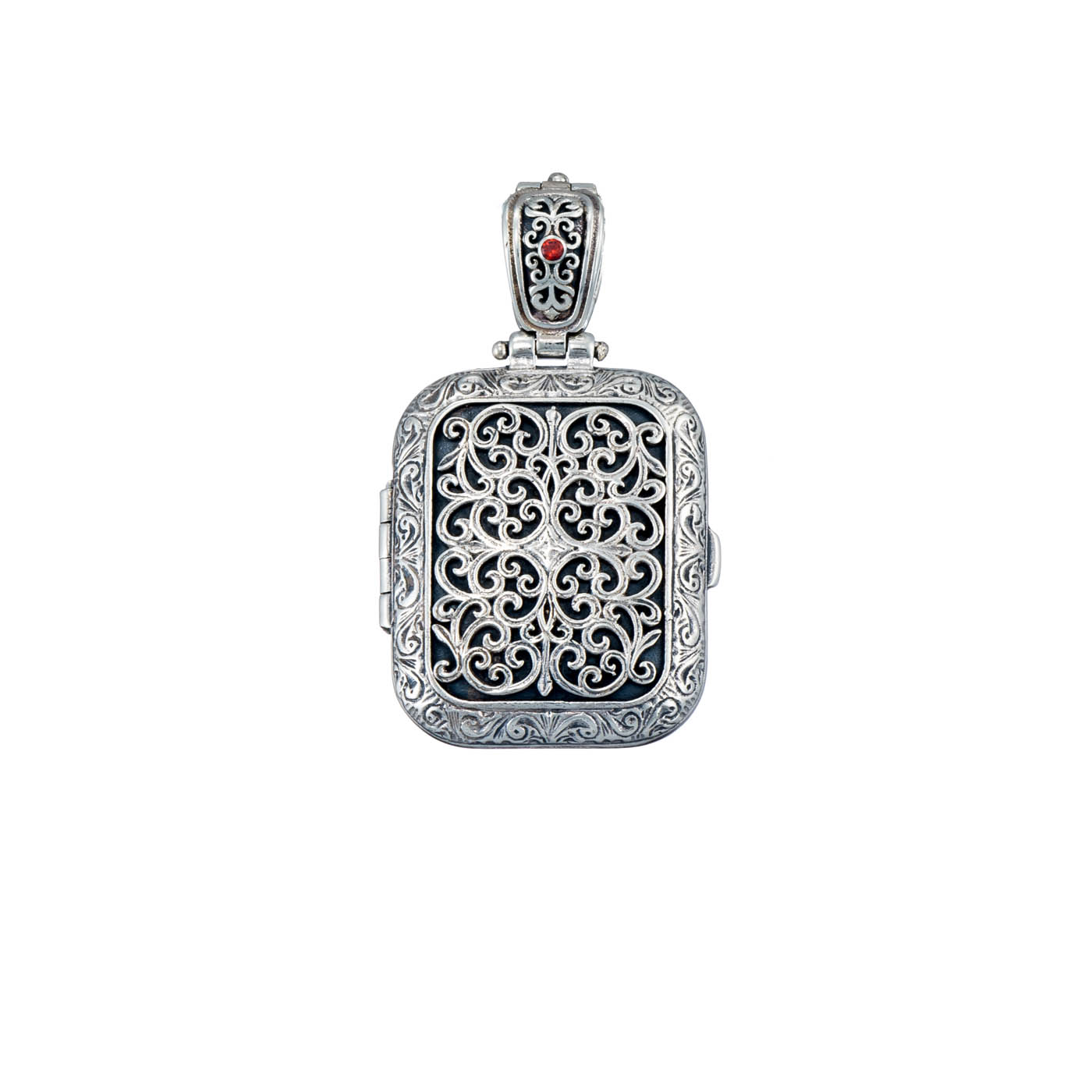 Mediterranean locket in Sterling silver
