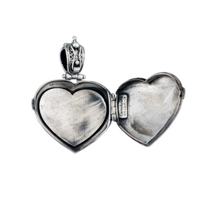 Mediterranean heart locket pendant in Sterling Silver - Image 6
