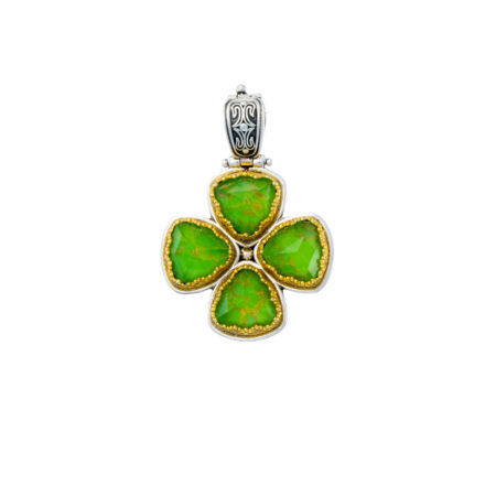 Iris Cross triangle in Sterling silver with Gold plated parts - Image 5