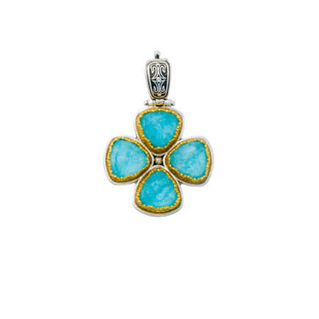 Iris Cross triangle in Sterling silver with Gold plated parts - Image 3