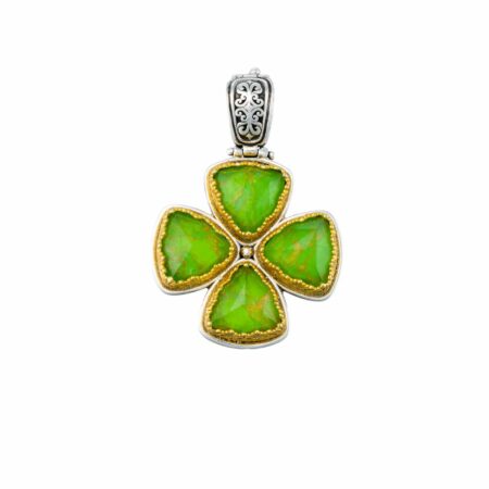 Iris Cross triangle in Sterling silver with Gold plated parts - Image 9