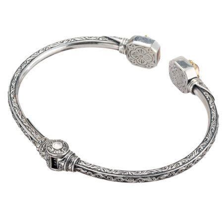 Cyclades square bracelet in 18K Gold and Sterling silver - Image 4
