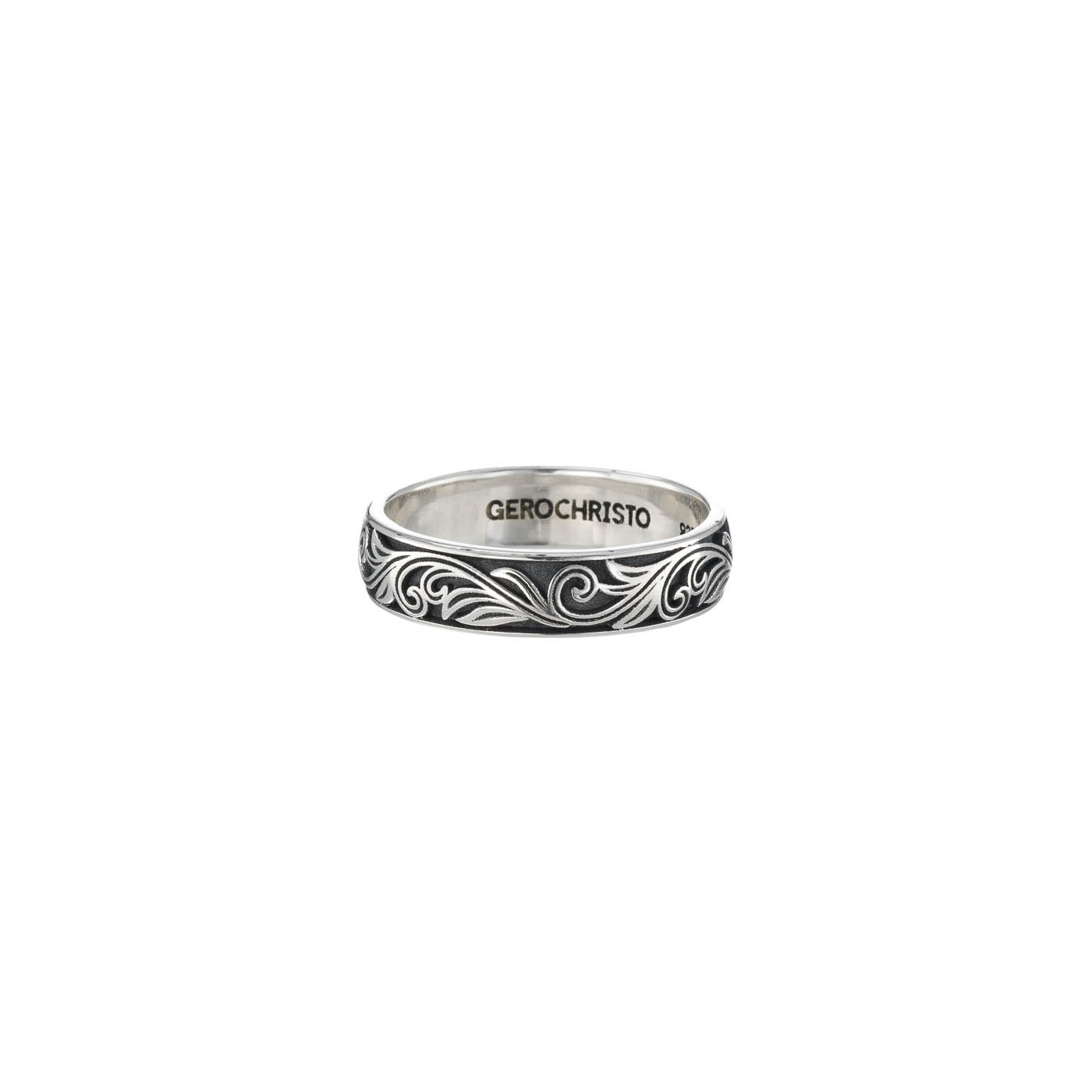 Floral Band ring in Sterling Silver - Gerochristo Jewelry