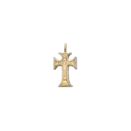Byzantine cross in 18K Gold and Sterling Silver - Image 5