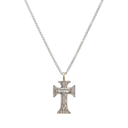 Byzantine cross in 18K Gold and Sterling Silver - Image 4