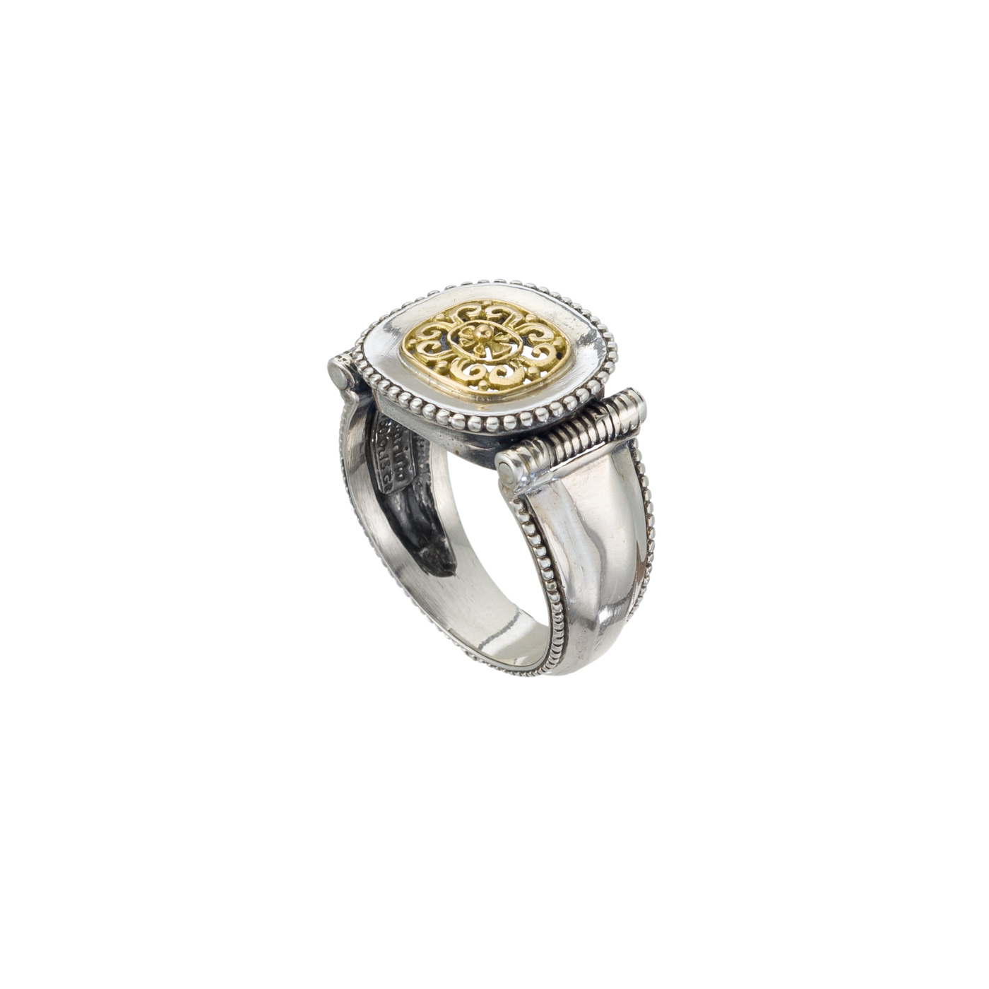 Classic oval ring in 18K Gold and Sterling Silver