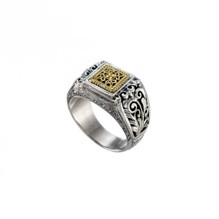 Byzantine ring in 18K Gold and sterling silver - Image 2