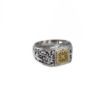 Byzantine ring in 18K Gold and sterling silver - Image 3