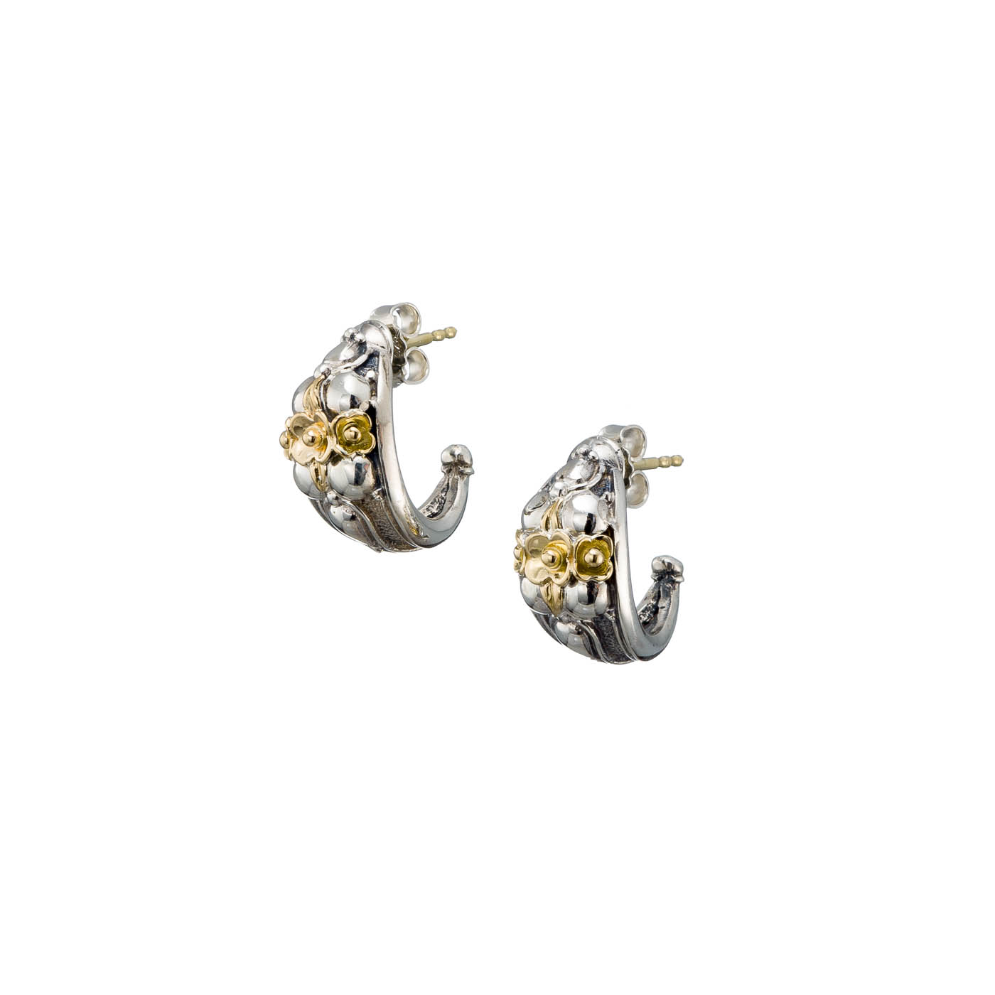 Kassandra half hoops Earrings in 18K Gold and Sterling Silver