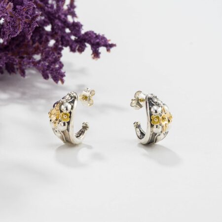 Kassandra half hoops Earrings in 18K Gold and Sterling Silver