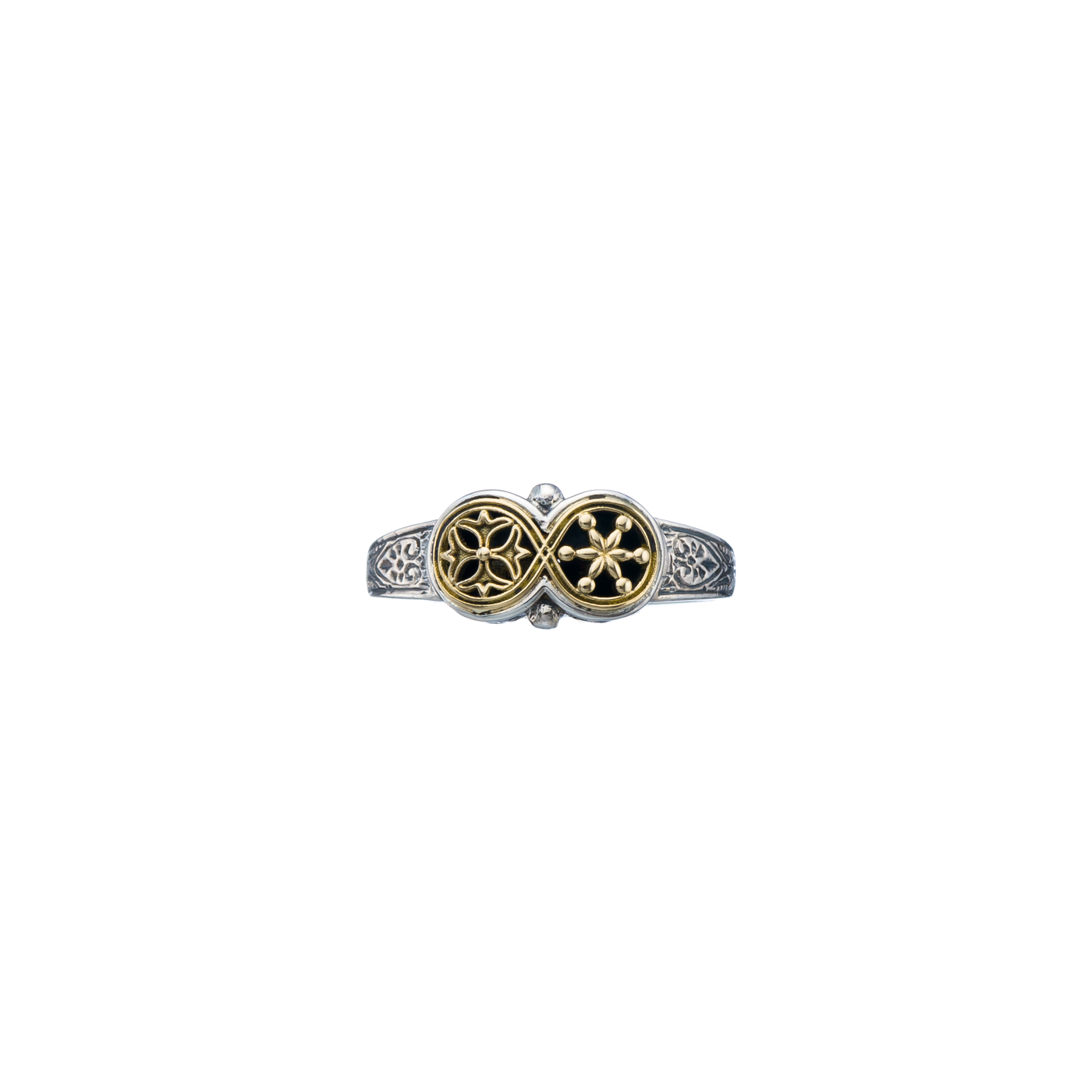 Symbol Infinity ring in 18K Gold and Sterling silver