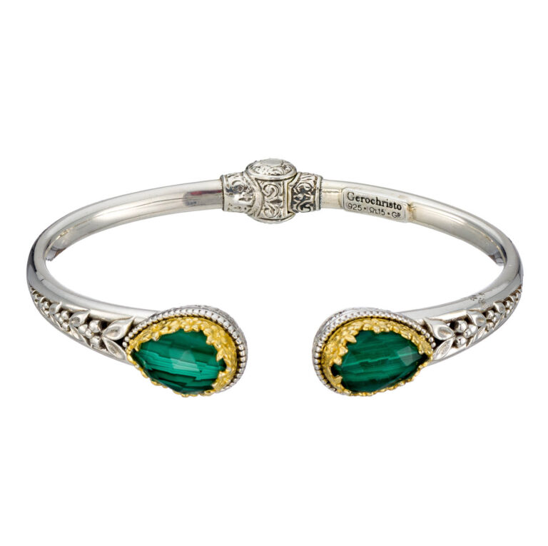 Dione Bracelet in Sterling Silver with Gold Plated parts and Doublet Stone - Image 4