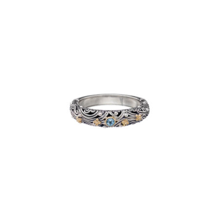 Kynthia Ring in 18K Gold and Sterling Silver with Gemstone - Image 4
