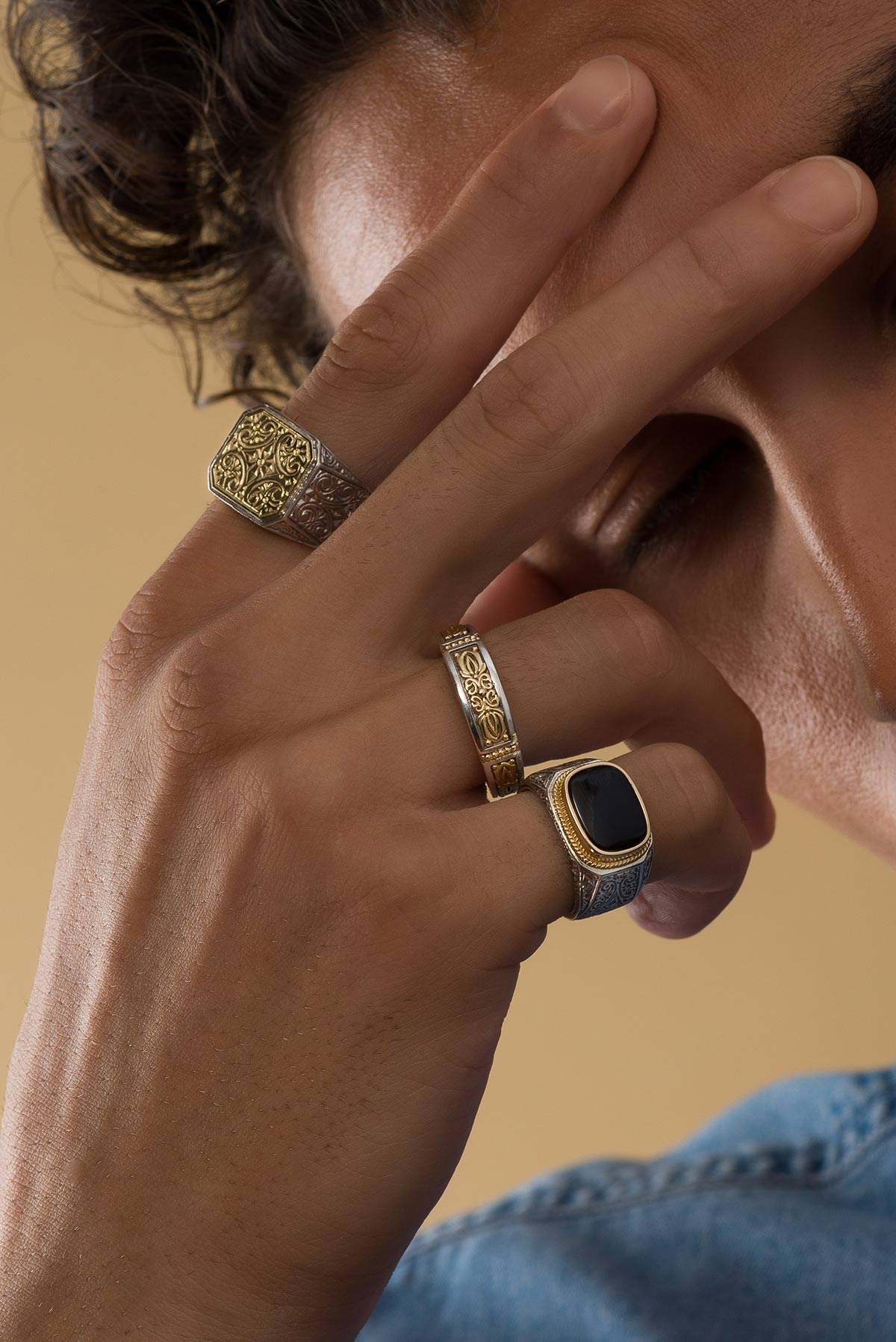 Men’s Favorite Rings in 18K Gold and Sterling silver
