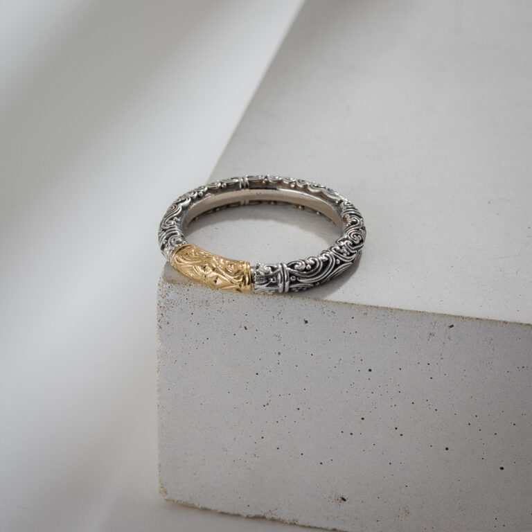 Eden's Garden Band Ring in 18K Gold and Sterling Silver - Image 2