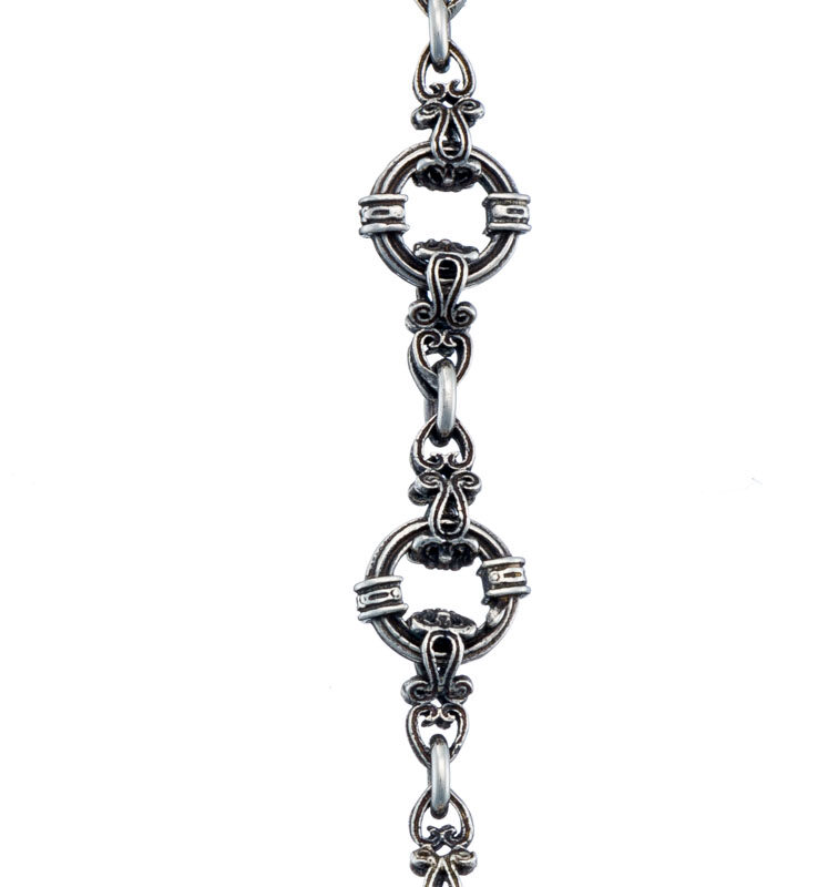 Byzantine flower chain in Sterling Silver