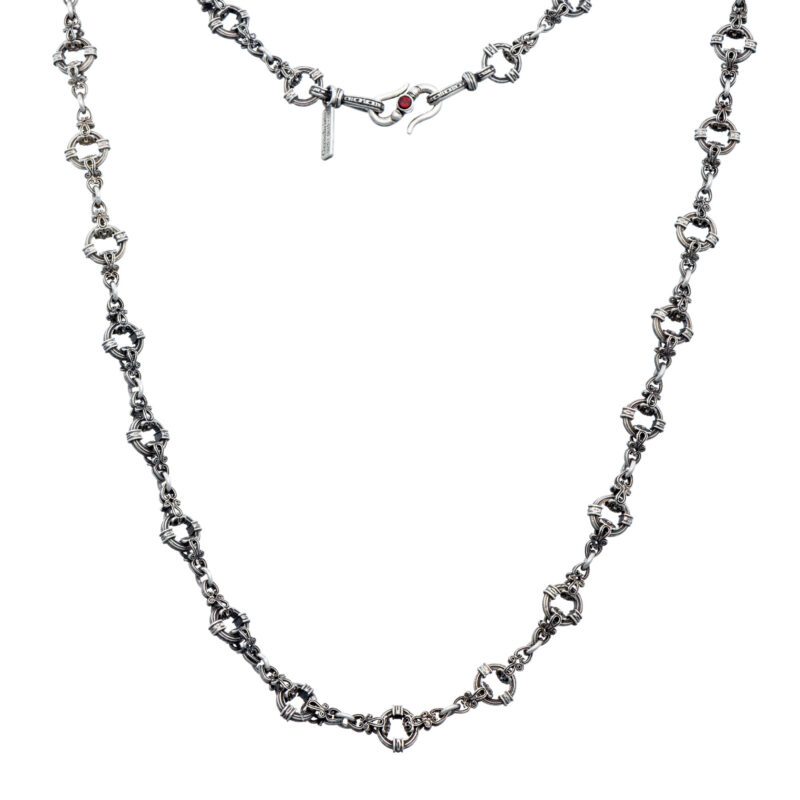 Byzantine flower chain in Sterling Silver