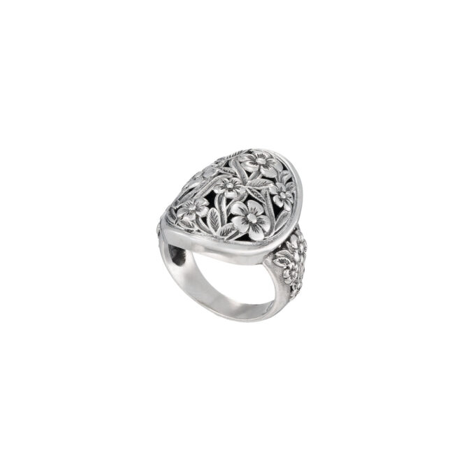 Harmony Big Oval Ring in Sterling Silver - Image 3