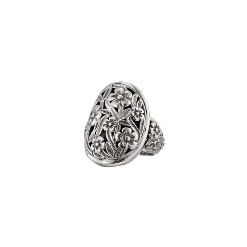 Harmony Big Oval Ring in Sterling Silver