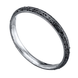 Kallisto Bangle Bracelet in Black plated Silver 925 - Image 3