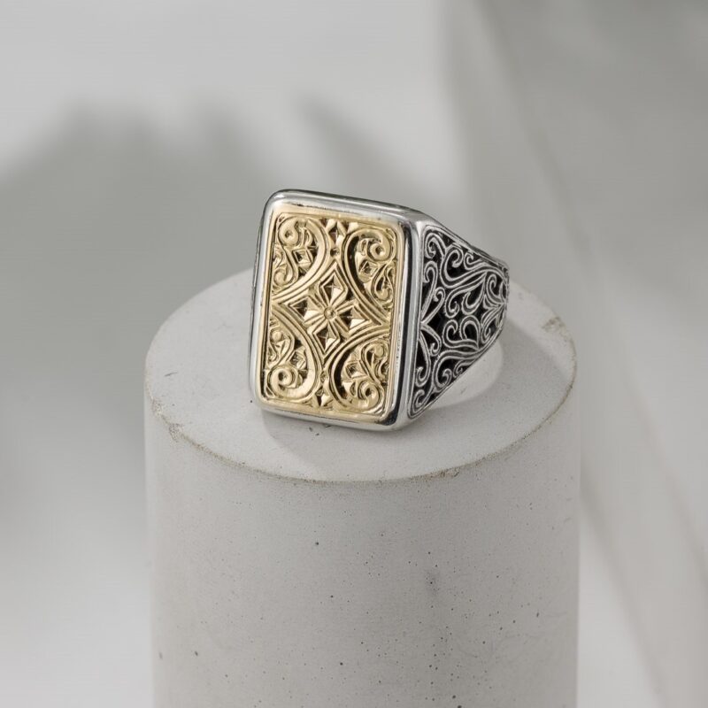 Classic Ring in 18K Gold and Sterling Silver